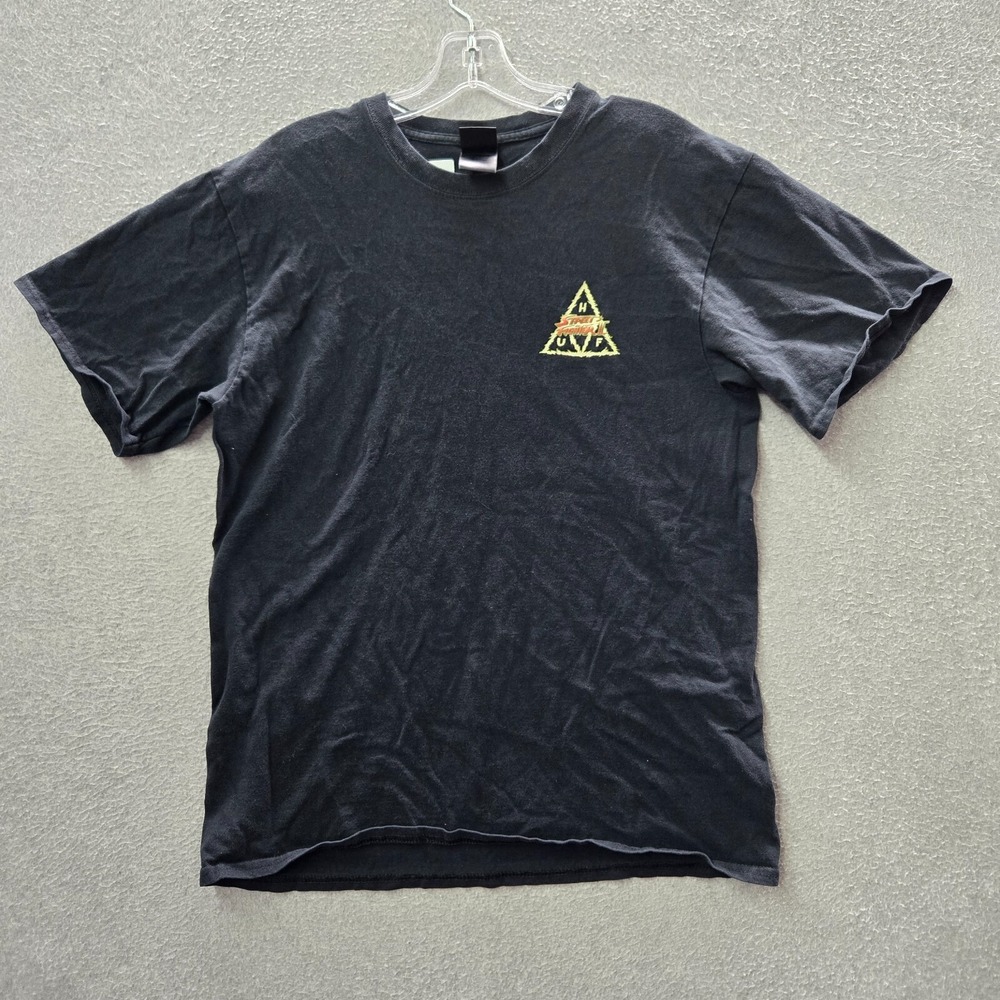 Street Fighter x Huf Men Shirt Medium Black Logo Blanka Graphic Short Sleeve Tee